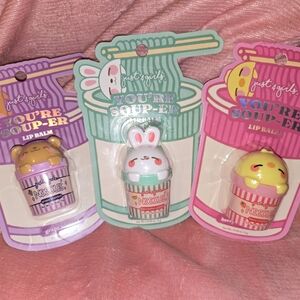 Lip Balm Set - Purple, Green, Pink